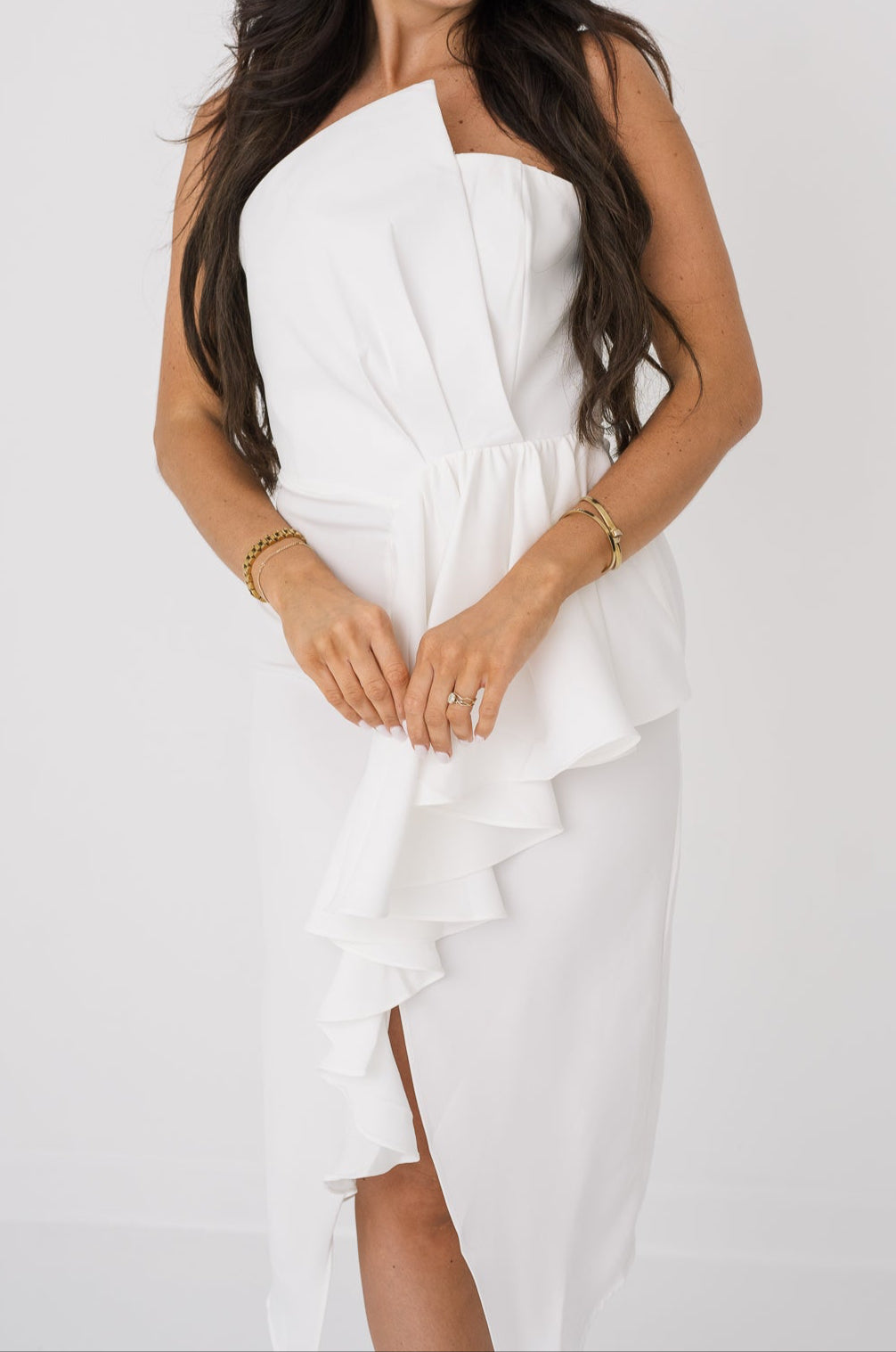 Winnie Midi Dress with Ruffle