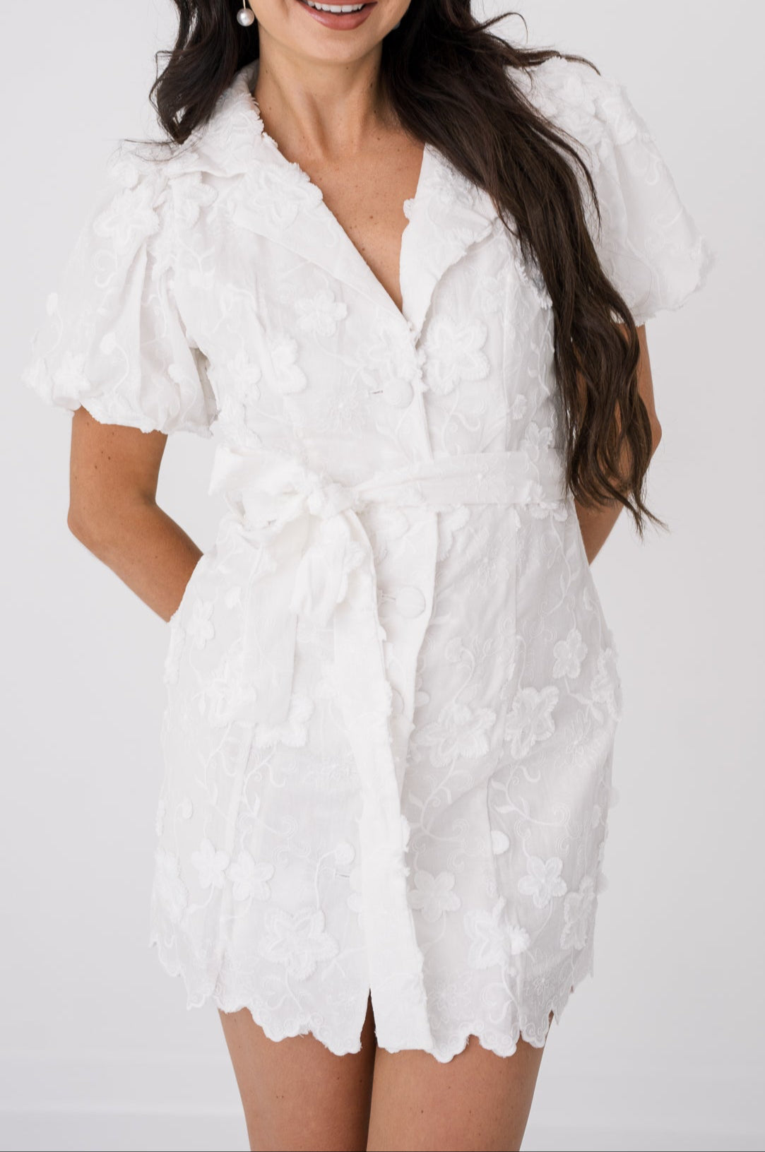 Taylor Floral Textured Mini Dress - final few!