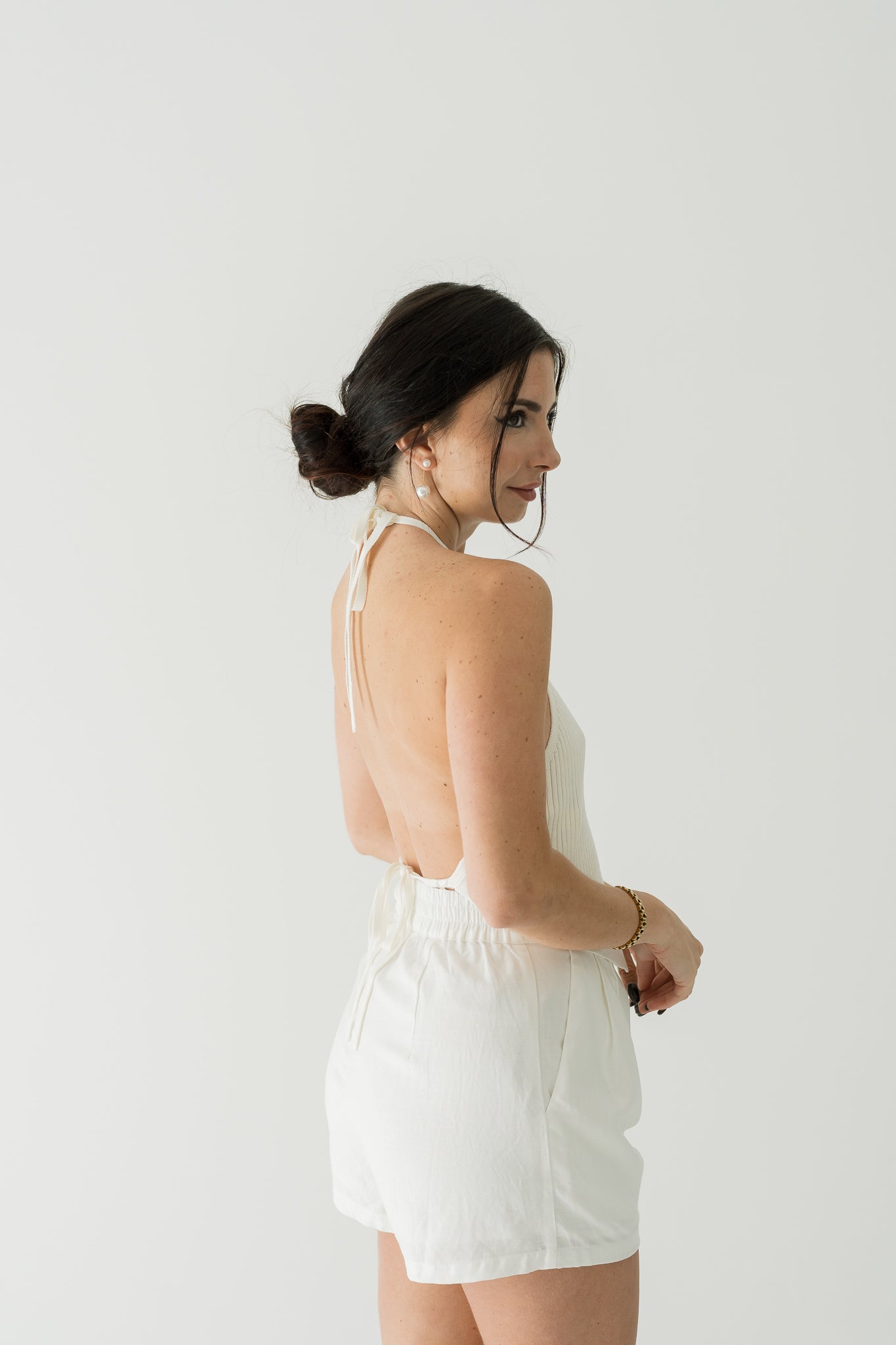 Ribbed Knit Handkerchief Crop Top