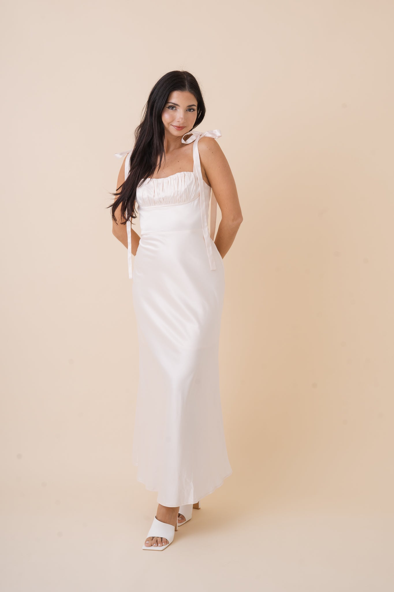 Sadie Tie Knot Shoulder Maxi Dress