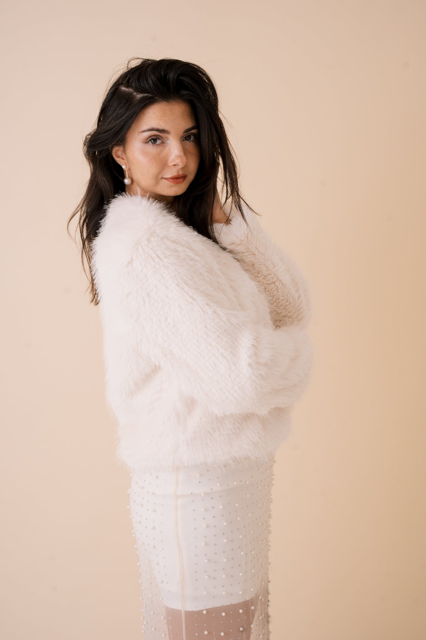 Faux Fur Bridal Jacket