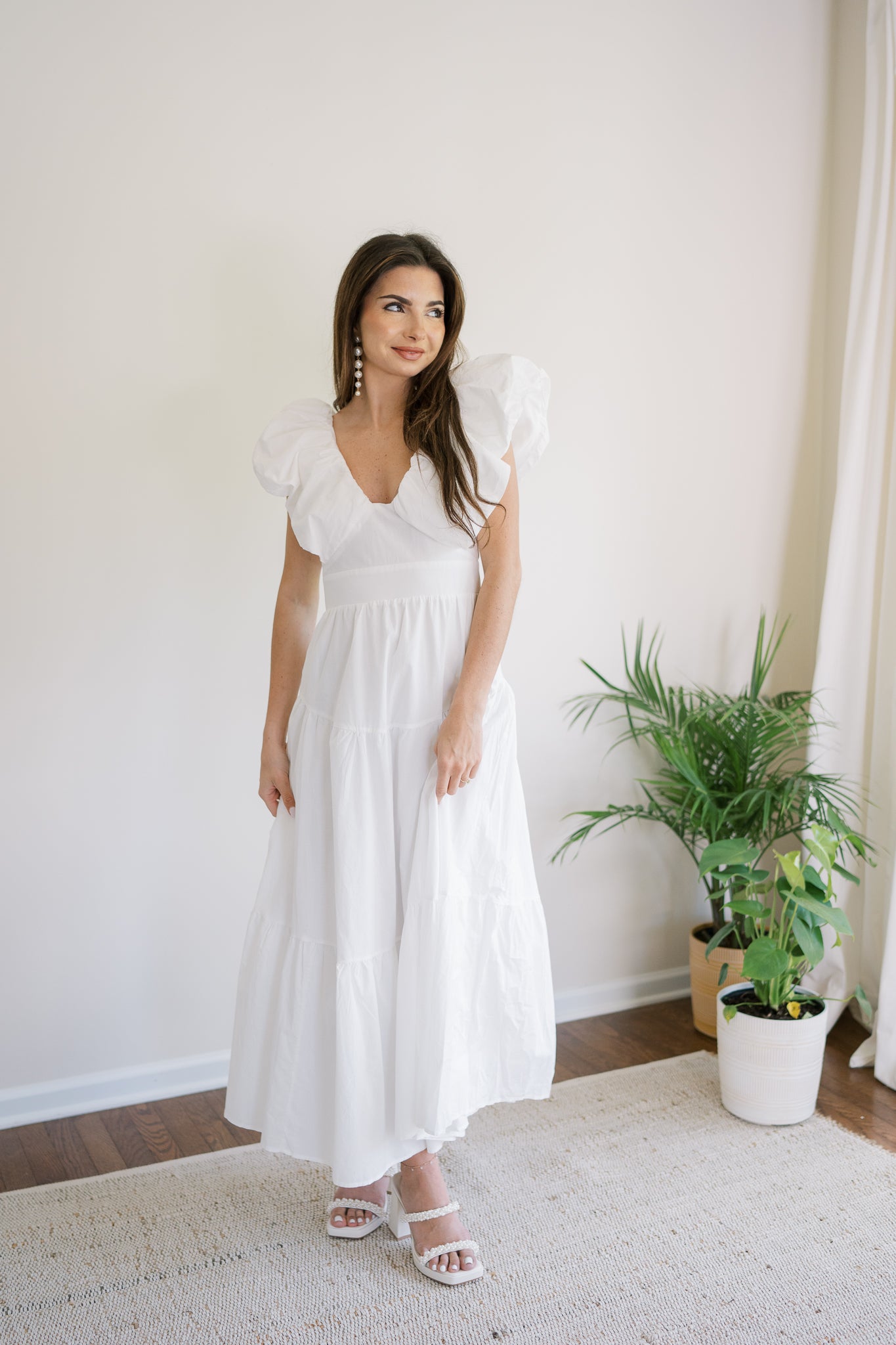 Puff Sleeve Maxi Dress