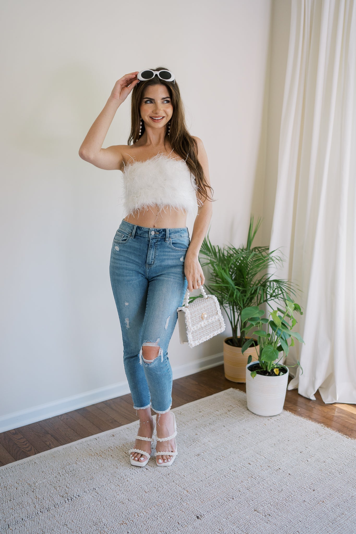 Feather Tube Top