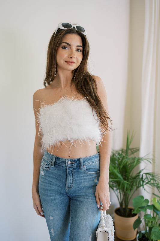 Feather Tube Top