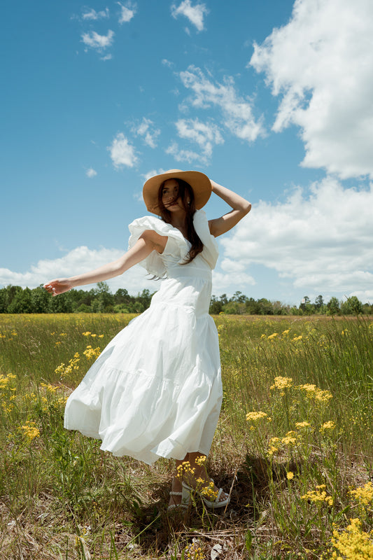 Puff Sleeve Maxi Dress