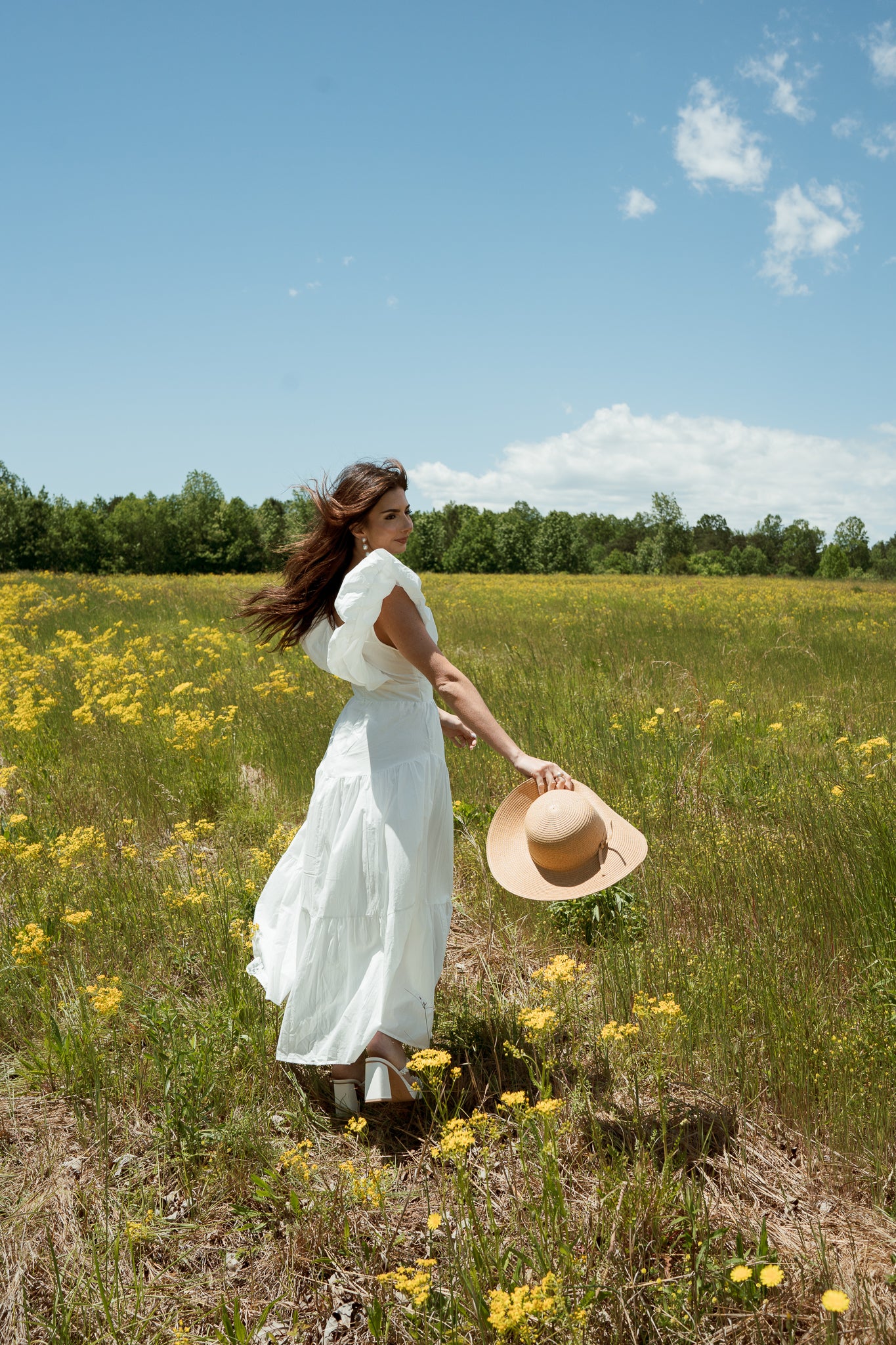 Puff Sleeve Maxi Dress