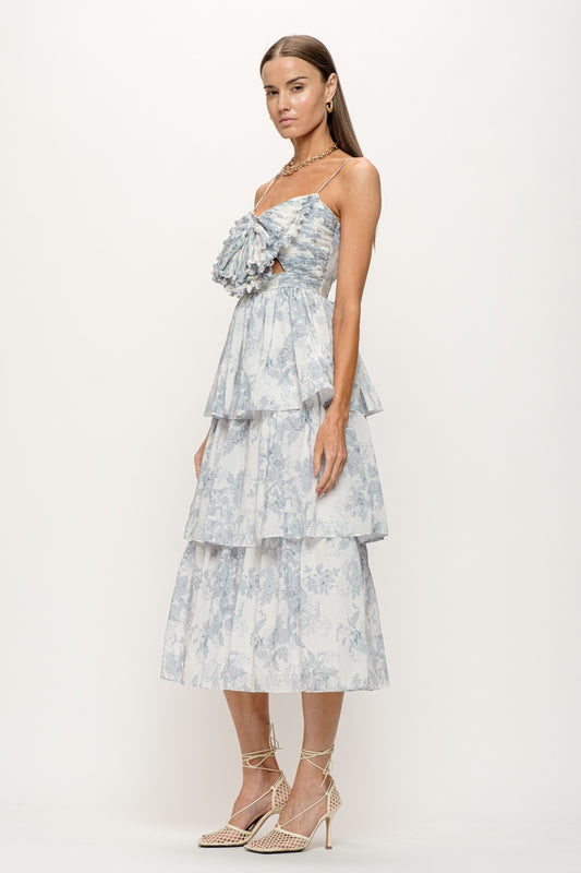 Lauren Tiered Bow Midi Dress