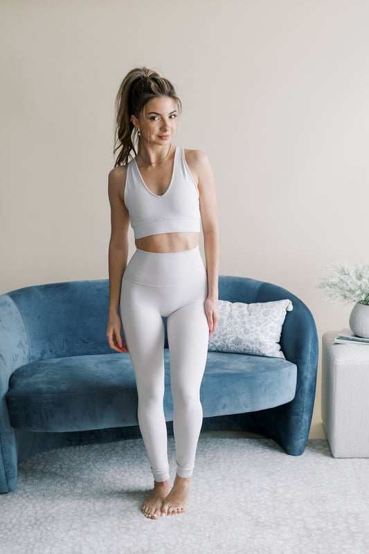 Bone Colored Legging and Bra Set